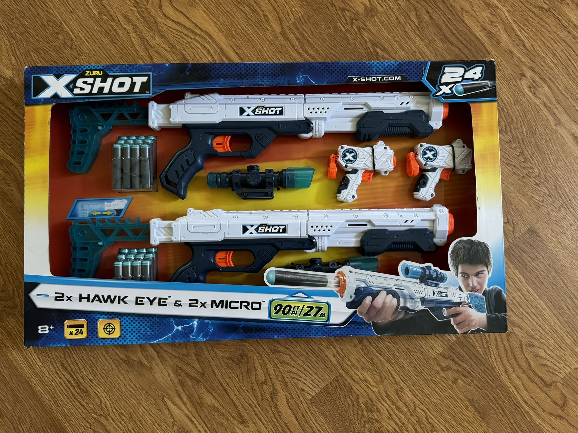 Zuru X-Shot Combo Two Hawk Eye And Two Micro