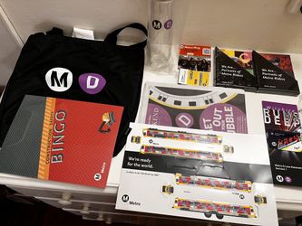 LA Metro Subway Line D Grand Opening Tap Card Bag Bottle Keychain Seeds.