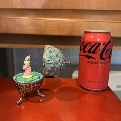 Jeweled egg containing Easter Bunny. 🐰  The top does not close $15 OBO