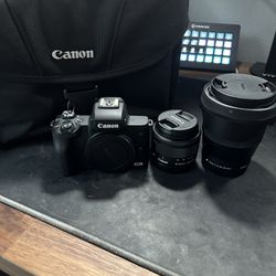 Cannon M50 With 2 lenses and Travel bag 