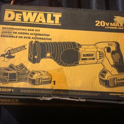 Brand New DEWALT 20V MAX Cordless Reciprocating Saw with (1) 20V 5.0Ah Battery, and Charger