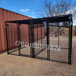 Large Dog Kennel With 2 Stalls, Easy To Assemble Cage, Heavy Duty New! 