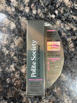 NEW POLITE SOCIETY B.I.G. MOUTH XL LIP PLUMPING CONCENTRATE $15!