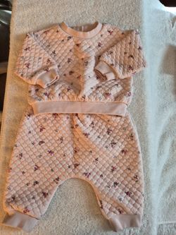 Toddler Girl, Quilted Floral Two-Piece Set, Size 3-6 mo, Baby Gap
