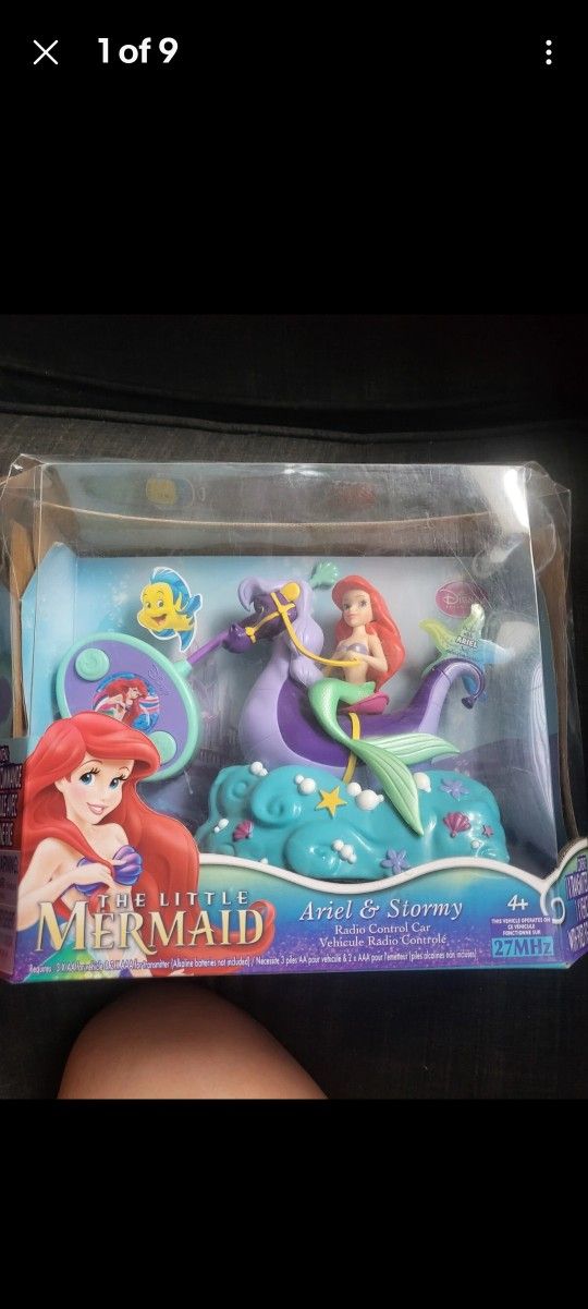 NIB DISNEY THE LITTLE MERMAID ARIEL & STORMY THE SEAHORSE REMOTE CONTROL