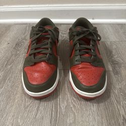Nike Dunk Low Cargo Khaki Mystic Red Sz10