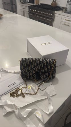 Christian Dior Oblique Jacquard Chain Shoulder Bag