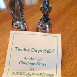 Twelve Days Of Christmas Bells, Silver Played From Reed & Barton, Set Of 12 Bells