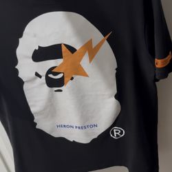 Bape x Heron Preston Black Tee