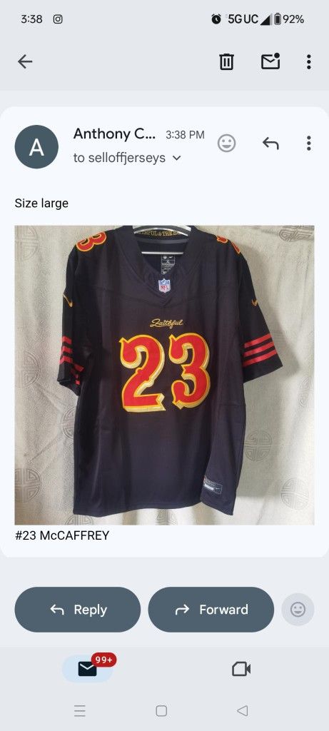 FOOTBALL JERSEYS - 49ERS - CHARGERS - RAIDERS - & MORE