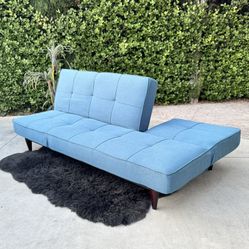 Modern Tufted Fabric Sleeper Sofa Couch Convertible Futon Bed