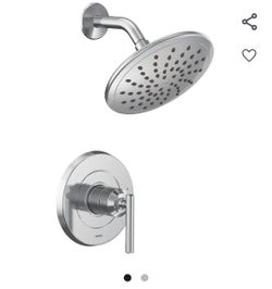 Moen Gibson chrome 1-handle single function 8" round shower faucet