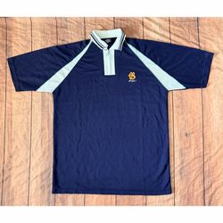 Size L: Men’s Y2K Vintage FUBU The Collection Navy Blue Polo Logo Shirt