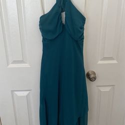 Teal Halter Dress Size M