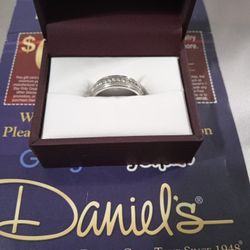 Men's Diamond Wedding Ring (14K White Gold)