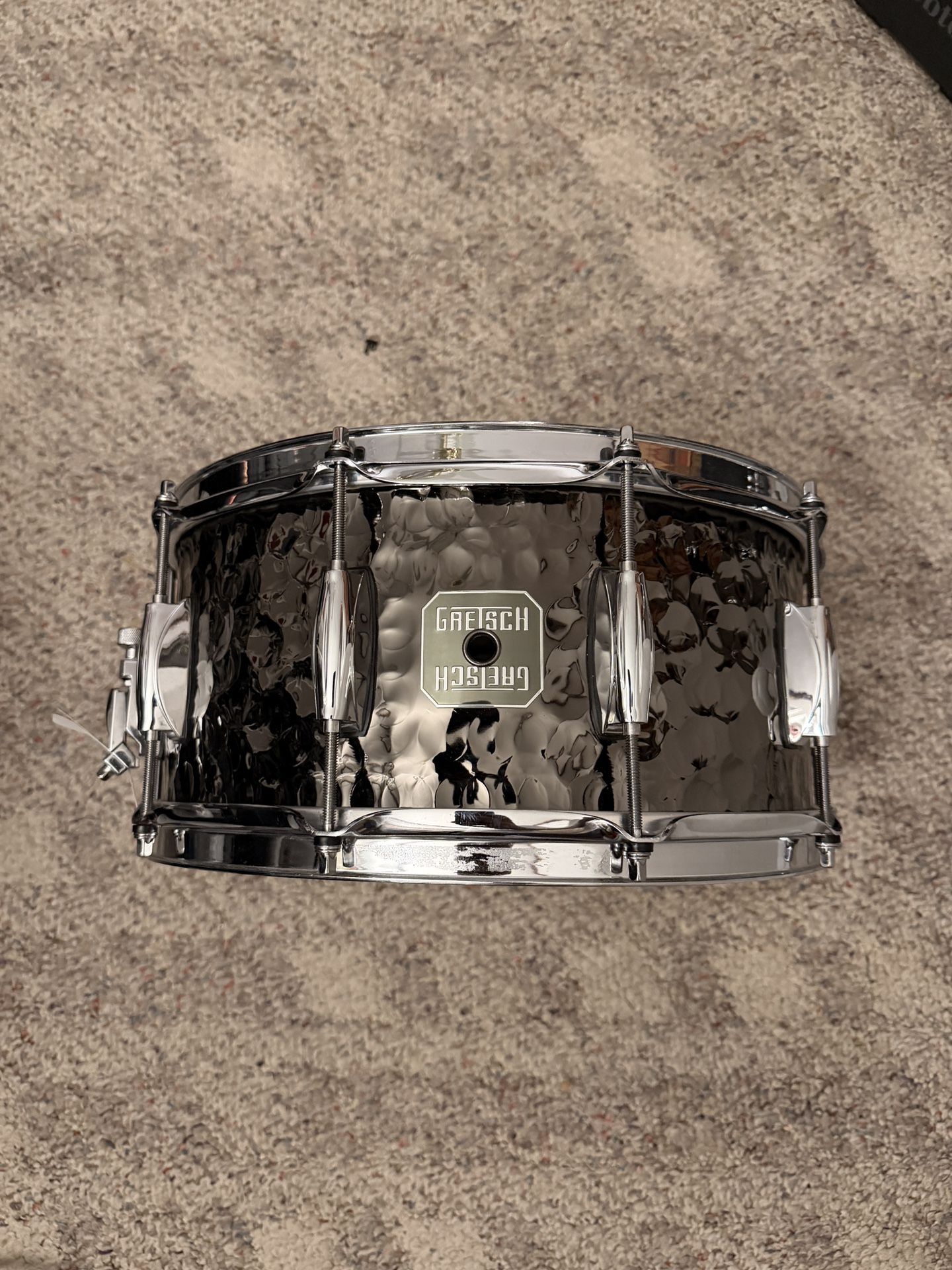 Gretsch Hammered Black Steel Snare Drum