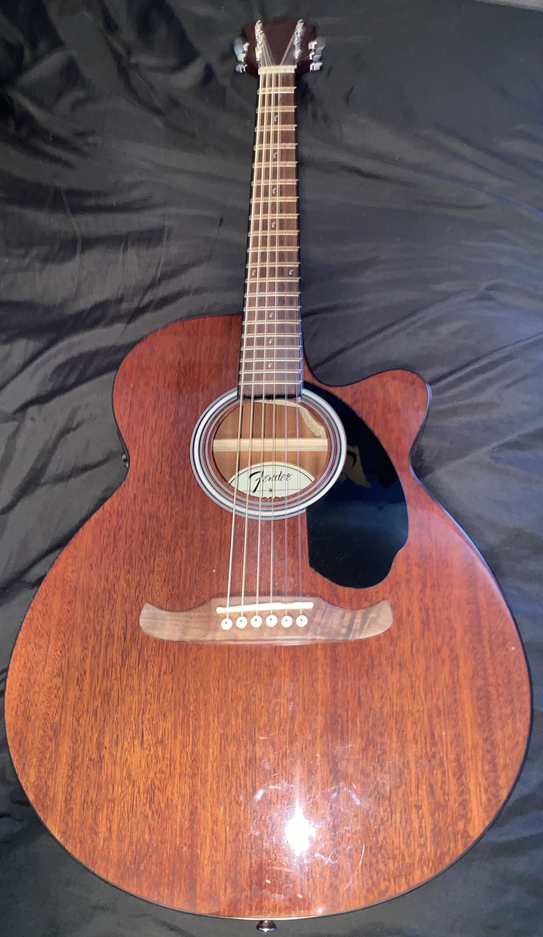 Fender FA-135CE All-Mahogany Concert Acoustic-Electric Guitar