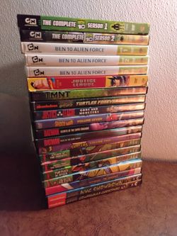 TMNT , BATMAN , SPIDERMAN DVDS