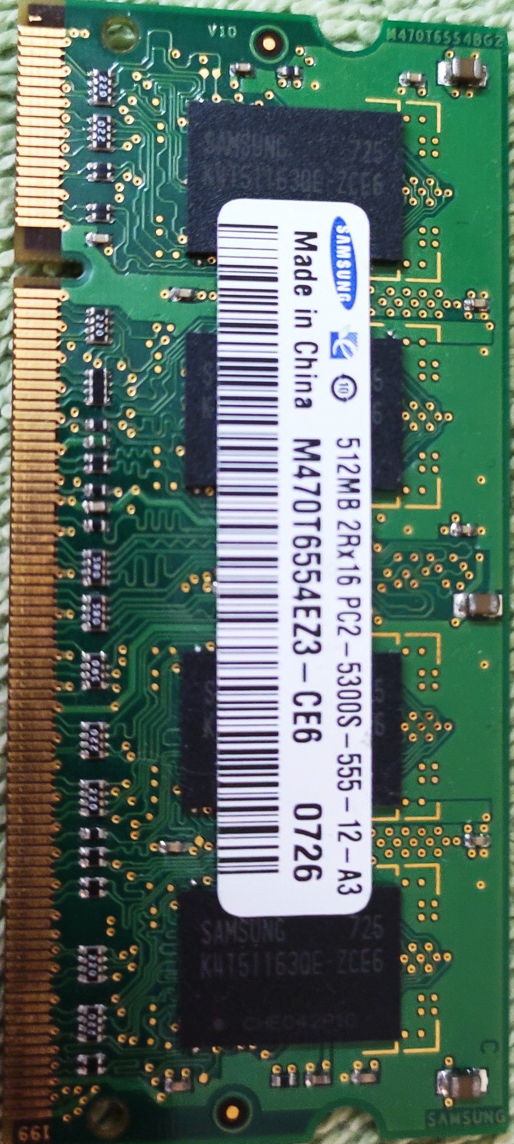 Laptop memory 512MB-PC2-5300S