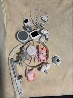 Baby girl mobile sound machine and camera