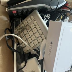 $5 Calculators, Car, Chargers, Headphones RCA, audio, HDMI, iPhone box, Mac keyboard number pad, and More