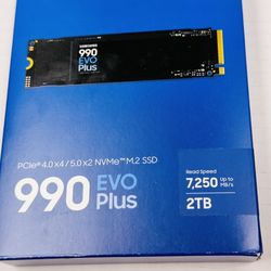 Samsung 990 EVO Plus SSD 2TB M.2 PCIe Gen 4X4 7250 MB/S
