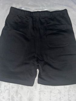 Black Elastic Waist Essential Shorts