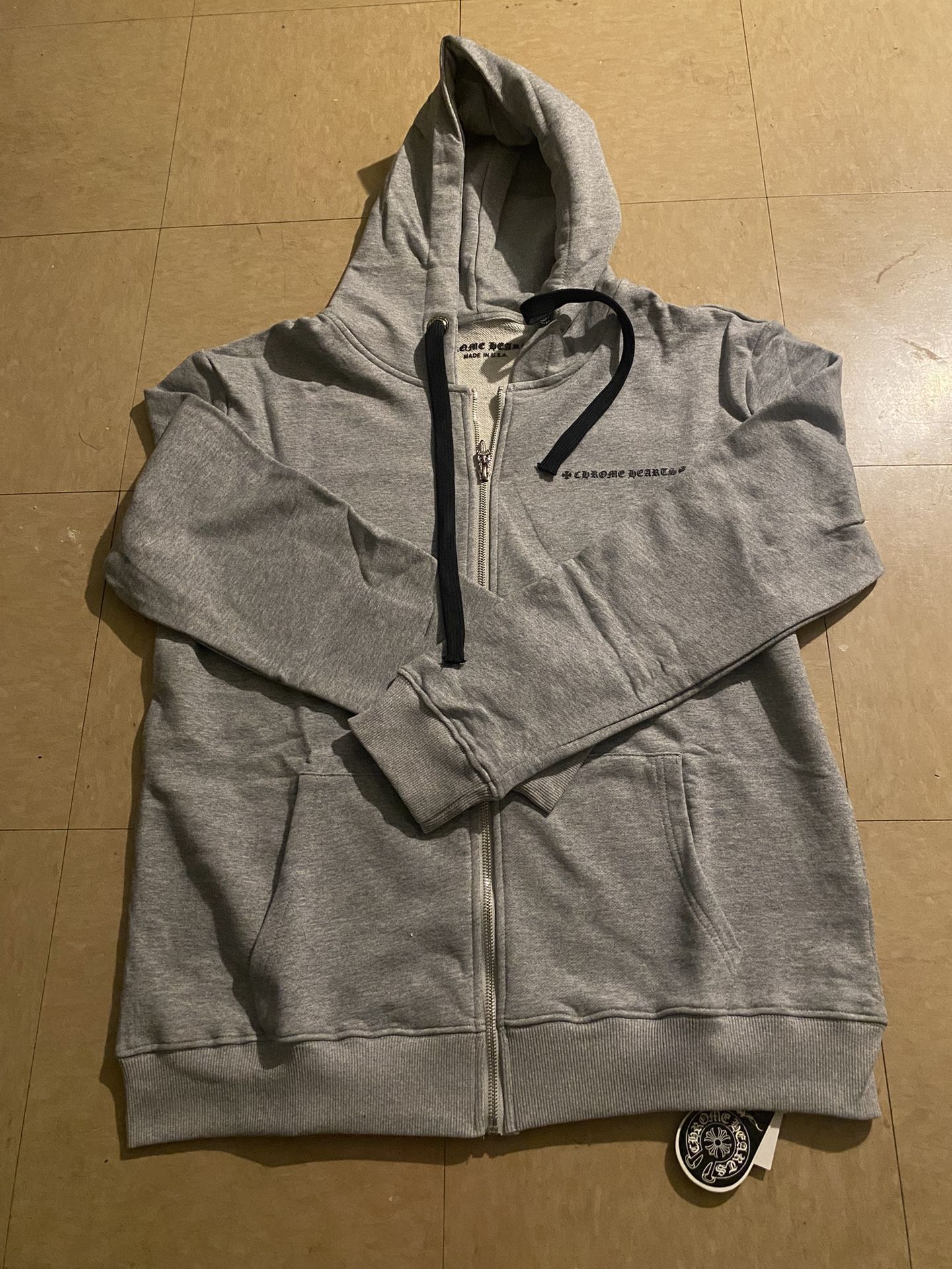Brand New Gray Chrome Hearts Zip Up Jacket Size M