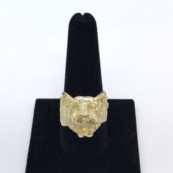 Tiger 14k Gold Ring New 