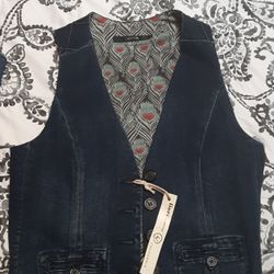 Woman Blue Vest