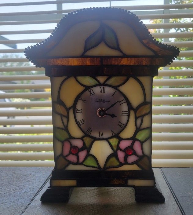 Tiffany Stained Glass Clock