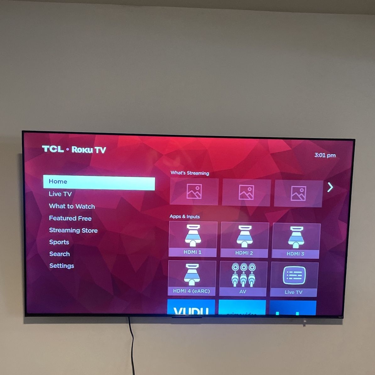 65 INCH ROKU TCL TV