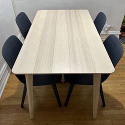 IKEA Birch Dining Table With 4 Chairs
