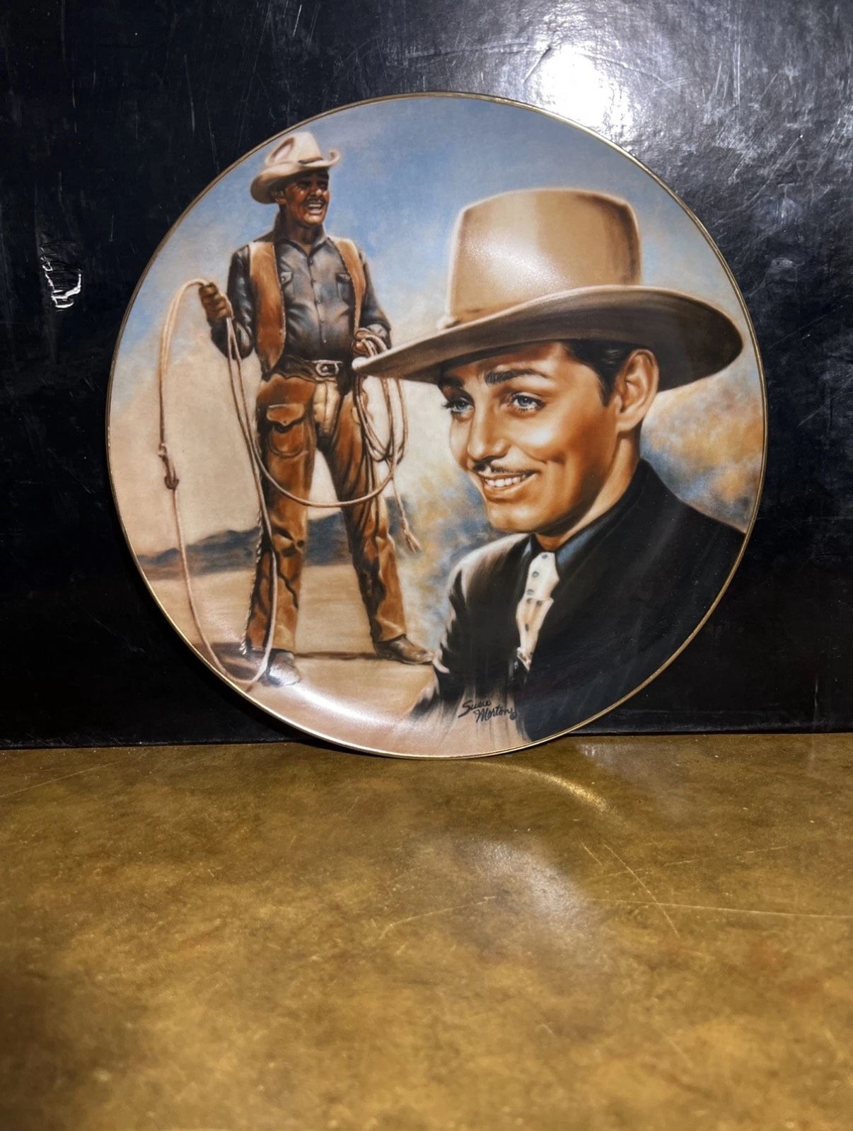Collectible Vintage 10” Plate “Clark Gable The King” By Susie Morton #1034