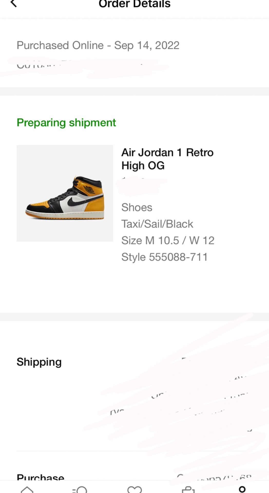 Jordan 1 Taxi’s UnReleased Size 10.5M