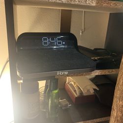IHome Alarm Clock/ Charging Pad And Ihome Weatherproof Bluetooth speaker 
