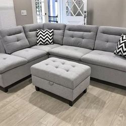 3-pc Sectional Sofa With Ottoman  Brand Bew