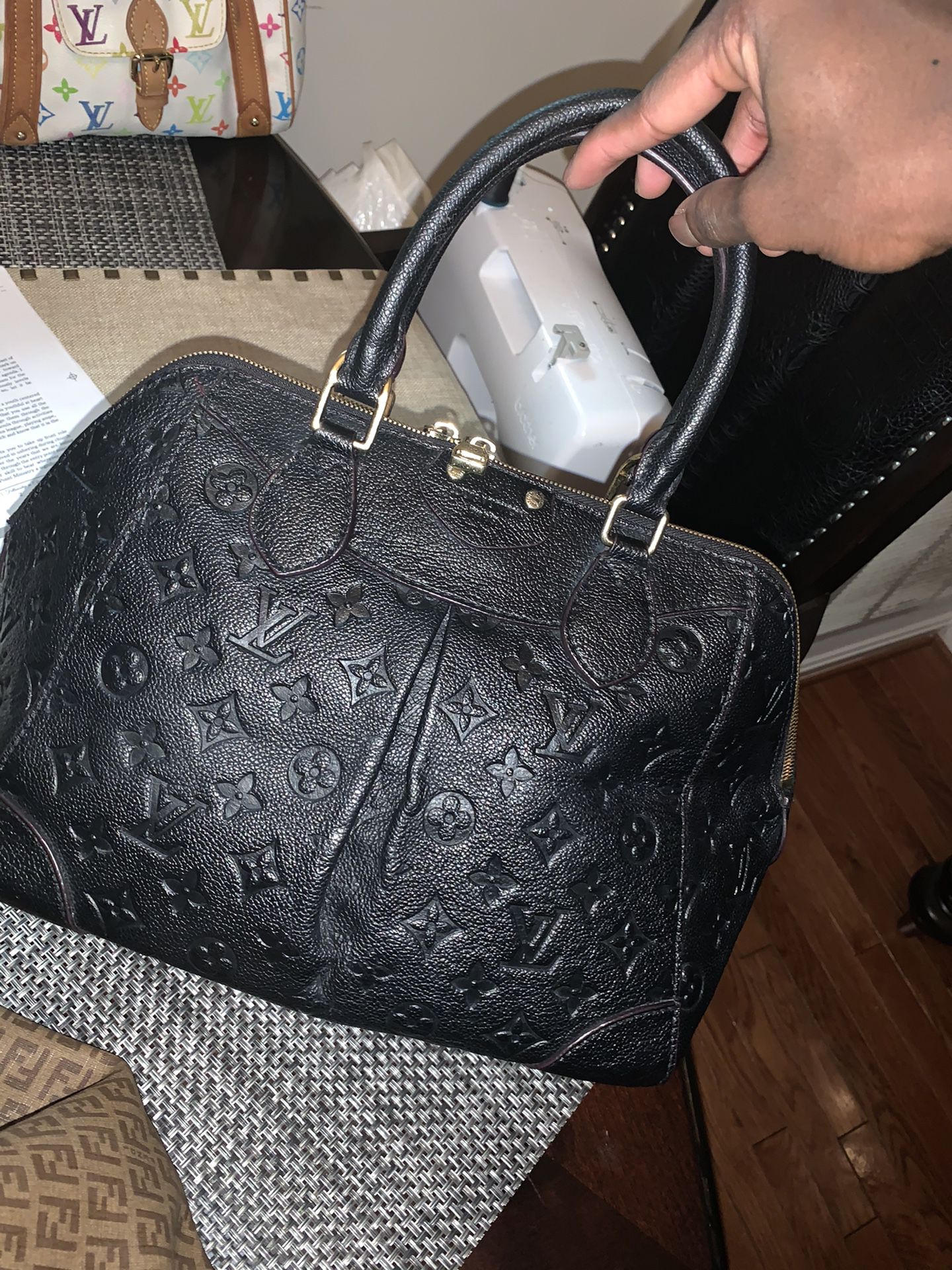 Louis Vuitton all black bag