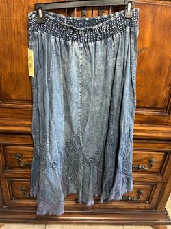 NWT Reba Woman Boho Denim Skirt – Size 1X