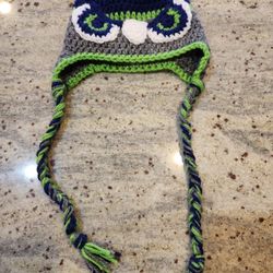 Darling Crochet Seahawks Baby Beanie Cap
