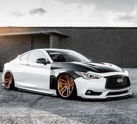 For Infiniti Q60 fenders real carbon fiber 2017-2023 v2 vented