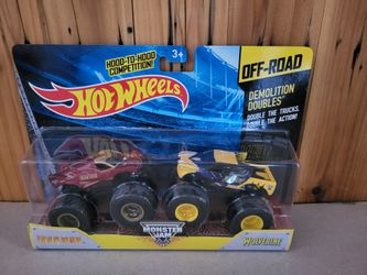 HotWheels Monster Jam IRON MAN vs WOLVERINE