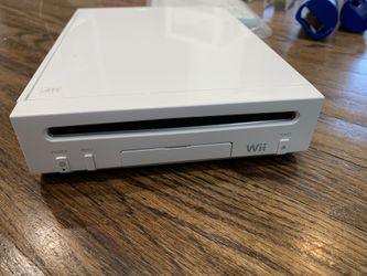 Wii game console with attachments