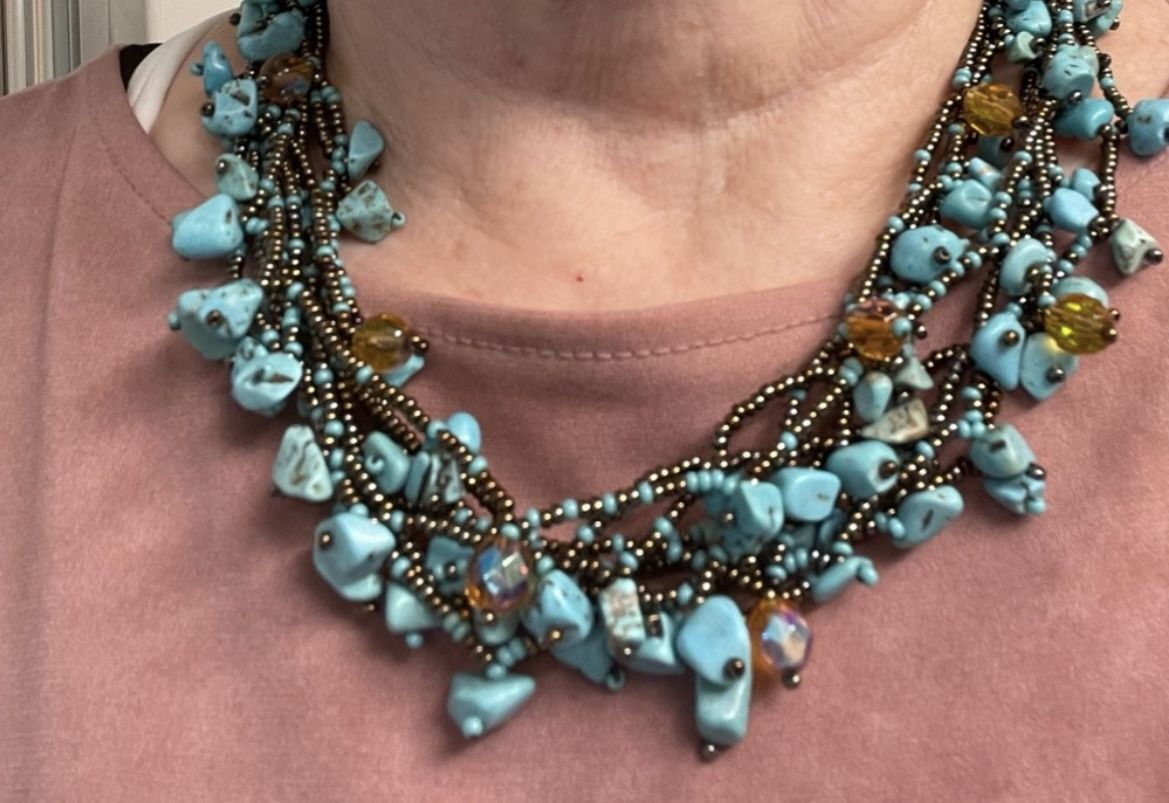 Reduced-Turquoise & citrine necklace