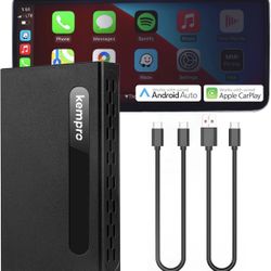 Smart Box 3-in-1 Wireless CarPlay & Android Auto Adapter with Streaming Apps Compatible with Netflix, YouTube, Adapter for Car to Watch TV, Video Play