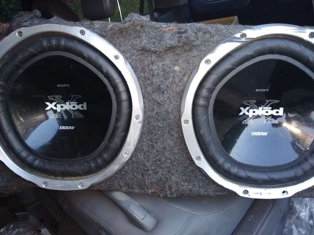 2 12 inch Sony subwoofer box