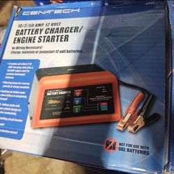 CEN-TECH 2/10/15 amp, 12V Manual Charger With Engine Start
