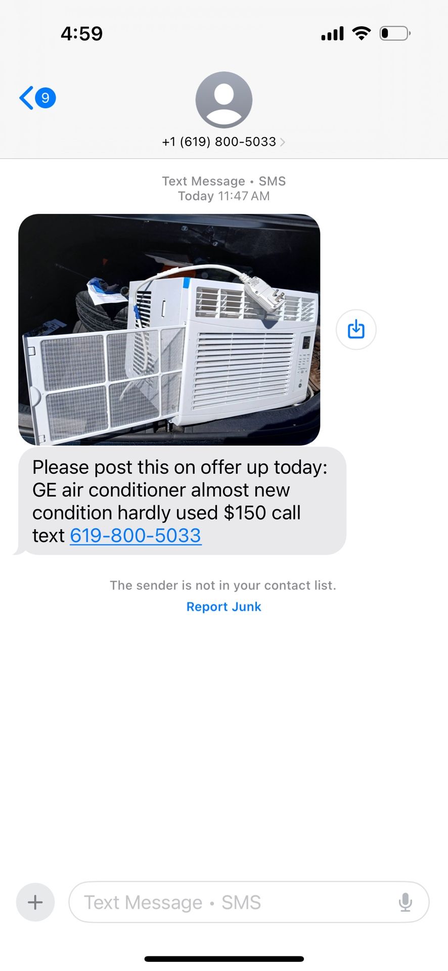 GE AIR CONDITIONER BRAND NEW