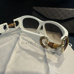 White Frame Gucci Glasses 