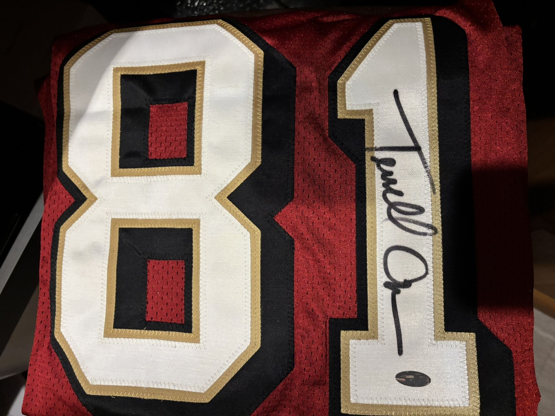 Terrell Owens San Francisco 49ers Reebok On Field Autographed Jersey